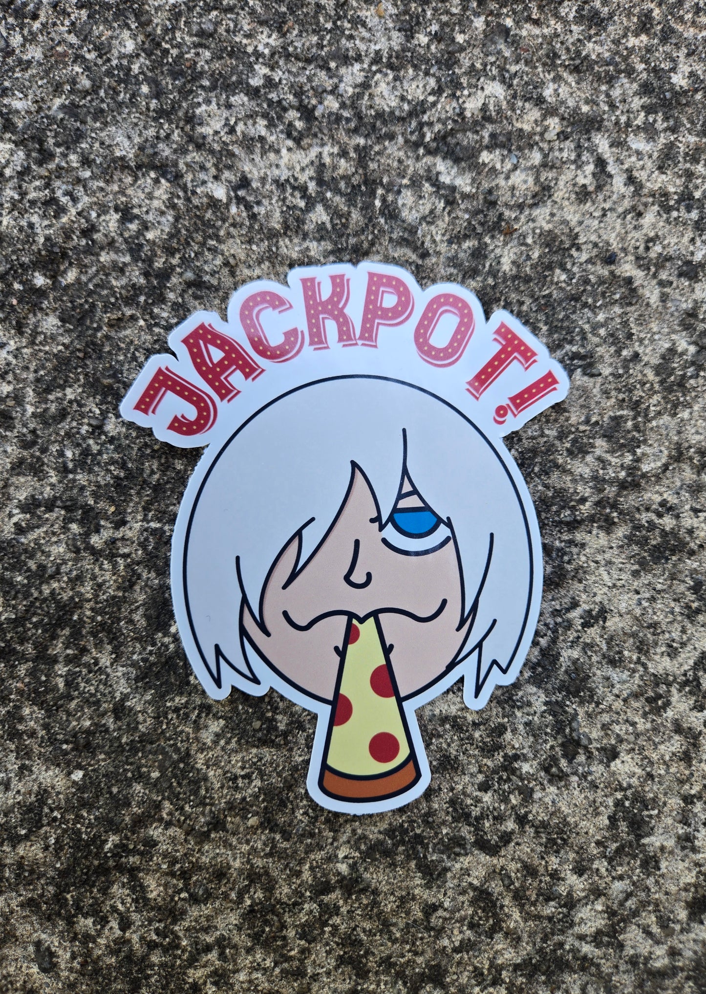Jackpot devil video game sticker
