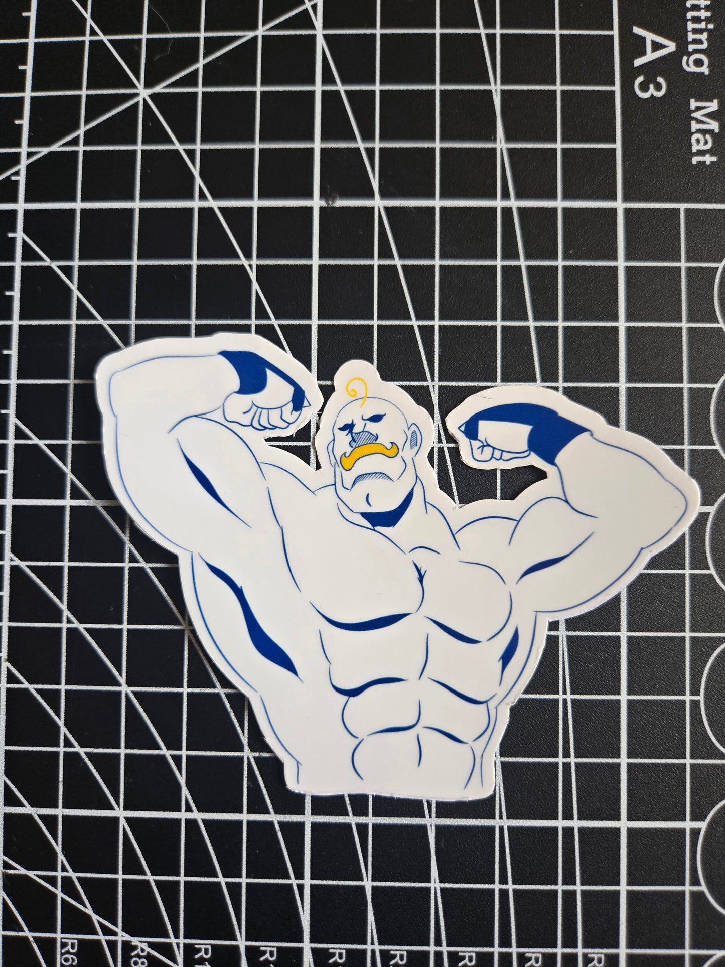 Major Armstrong Boxing Gym Anime Sticker
