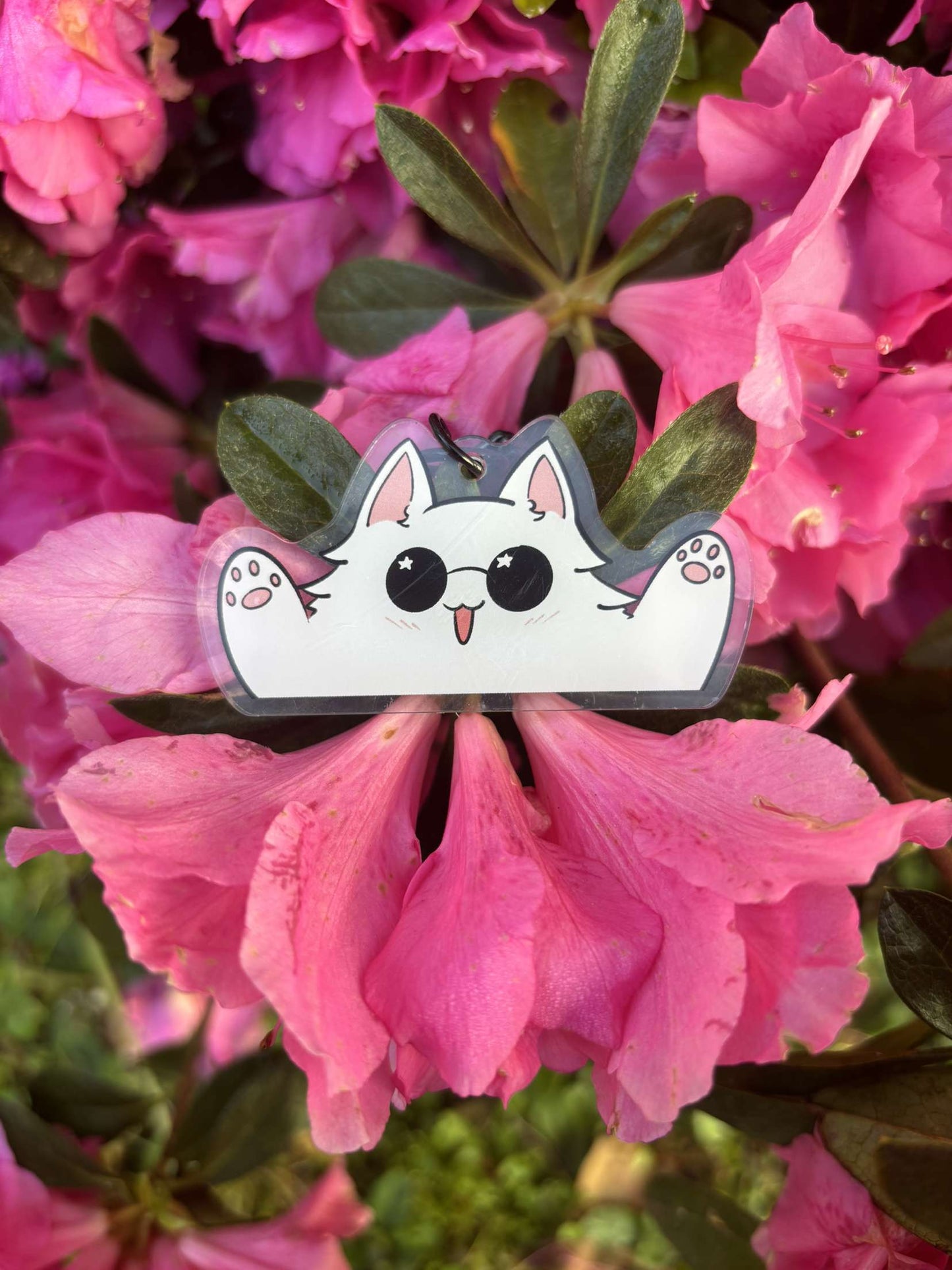 Gojo Cat Anime Acrylic Keychain
