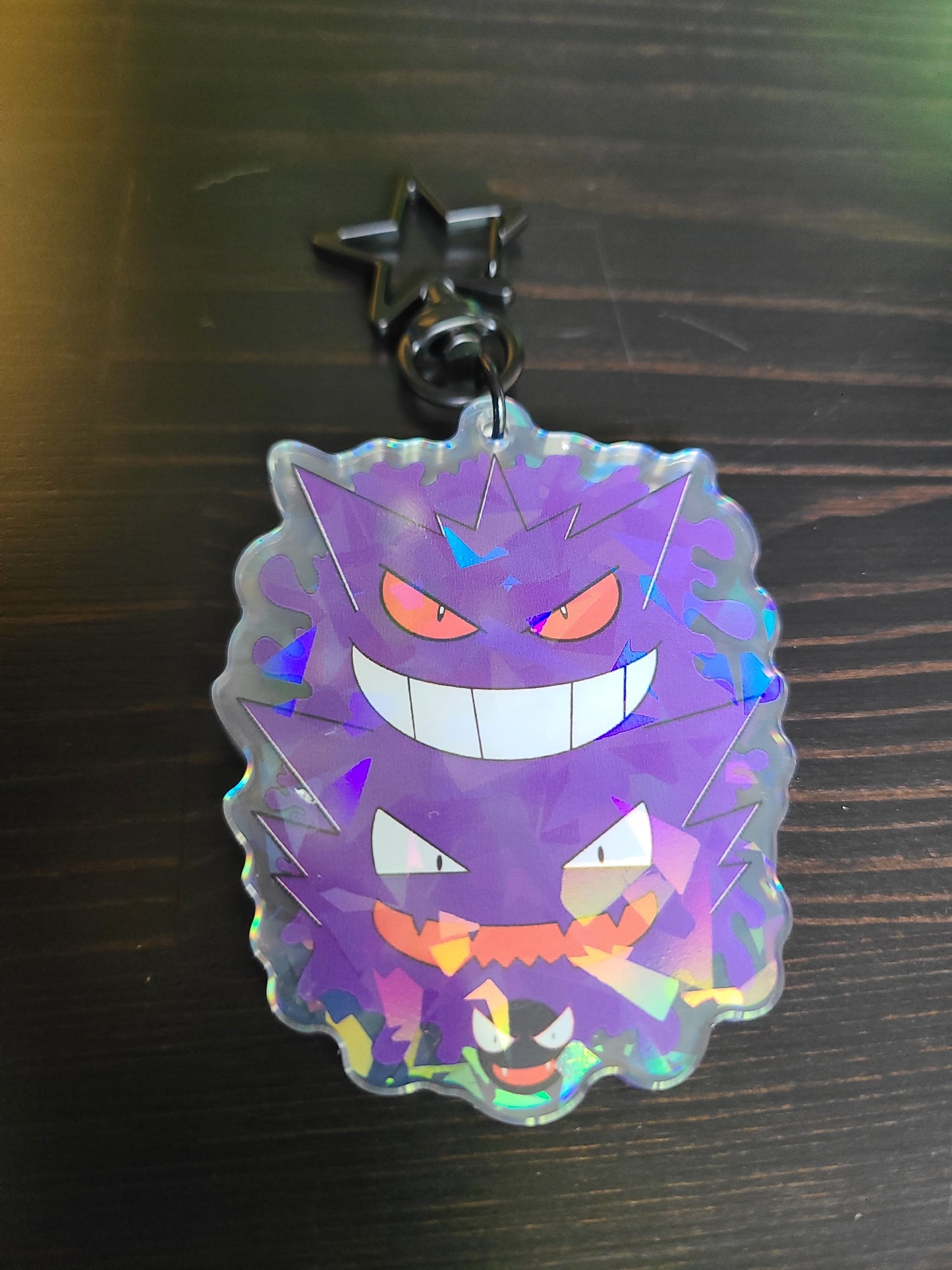 Purple Ghost Trio Video Game Acrylic Keychain