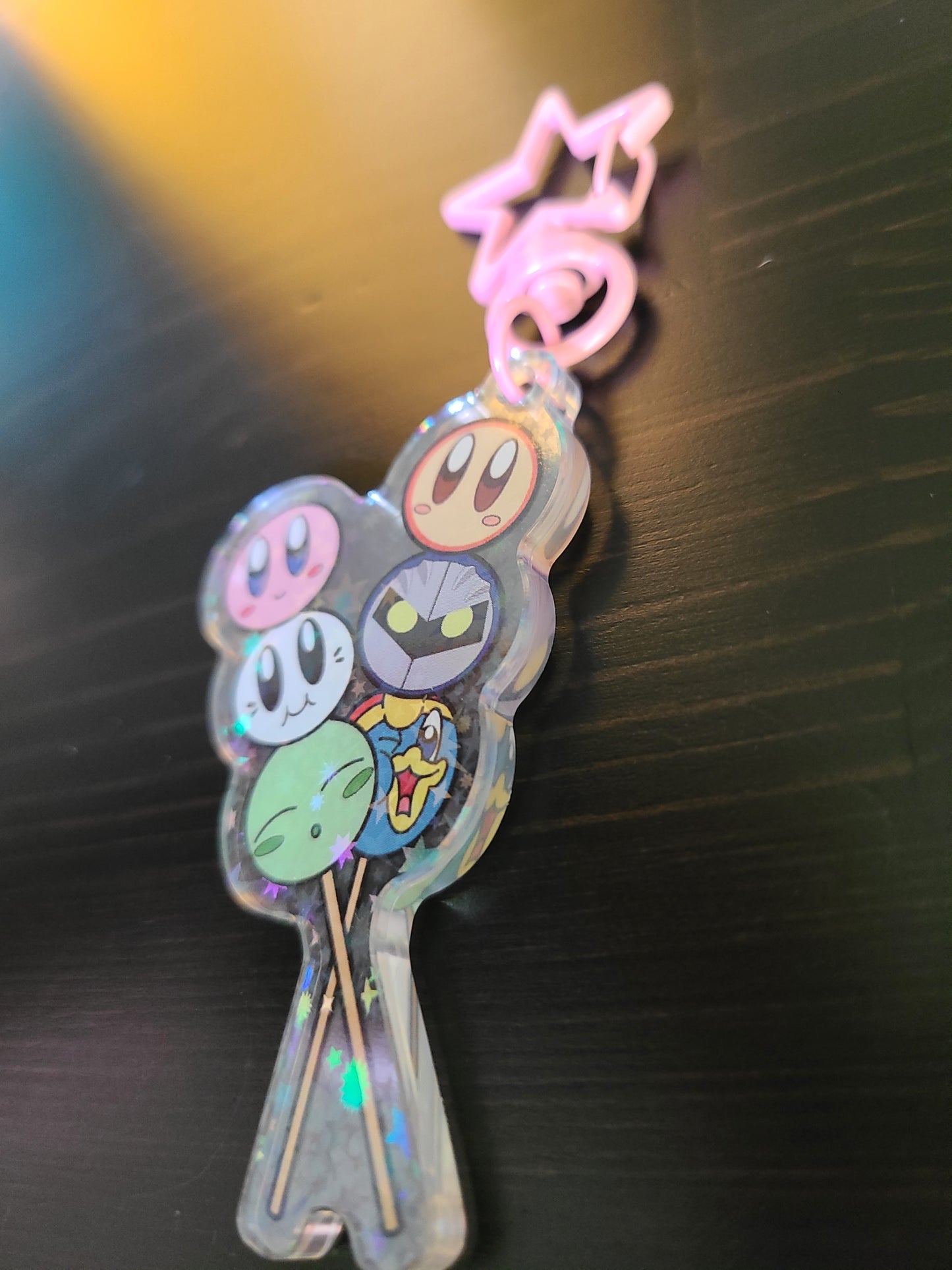 Dango Kirb Video Game Acrylic Keychain