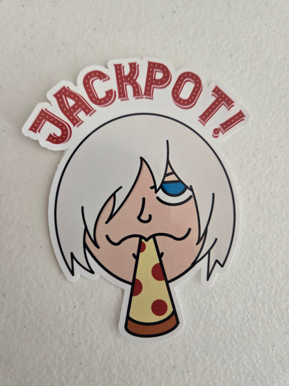 Jackpot devil video game sticker