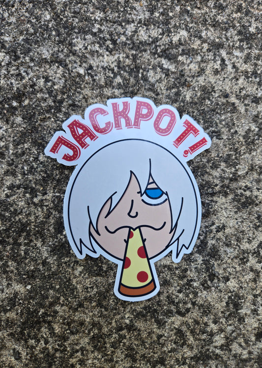 Jackpot devil video game sticker