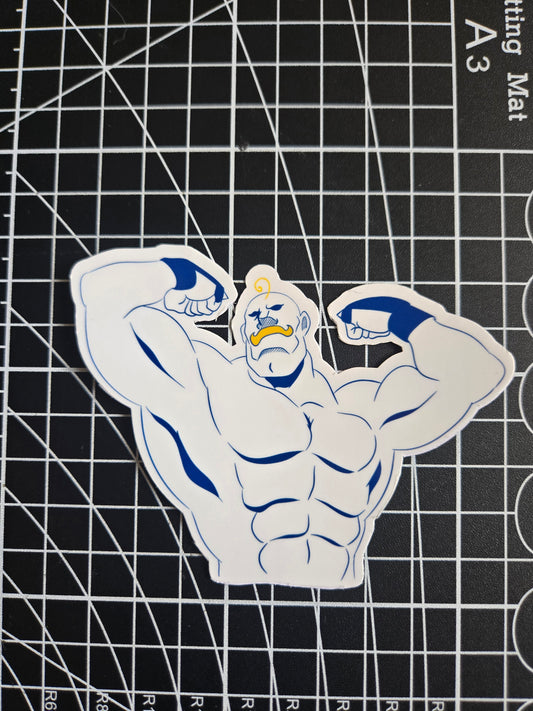 Major Armstrong Boxing Gym Anime Sticker