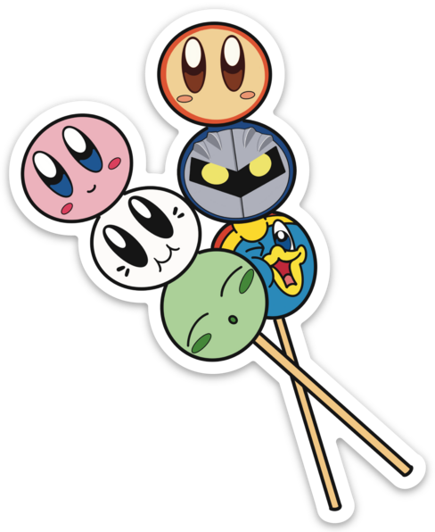 Dango Kirb Video Game Sticker