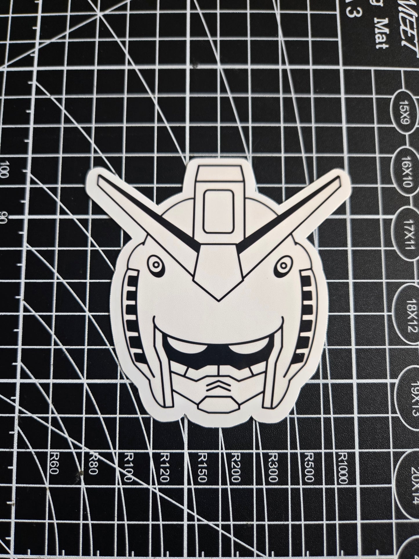 Mecha Robot Head Anime Sticker