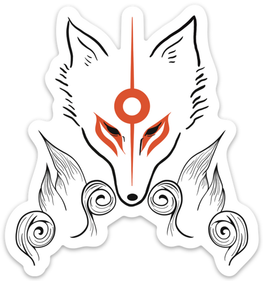 Amaterasu Great Goddess Wolf Video Game Sticker