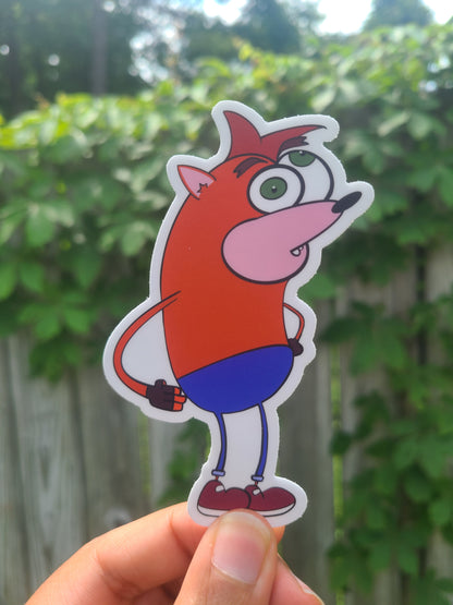 Crash Classic Video Game Sticker