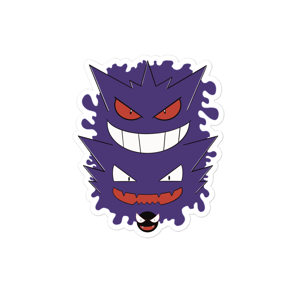 Purple Ghost Trio Video Game Sticker