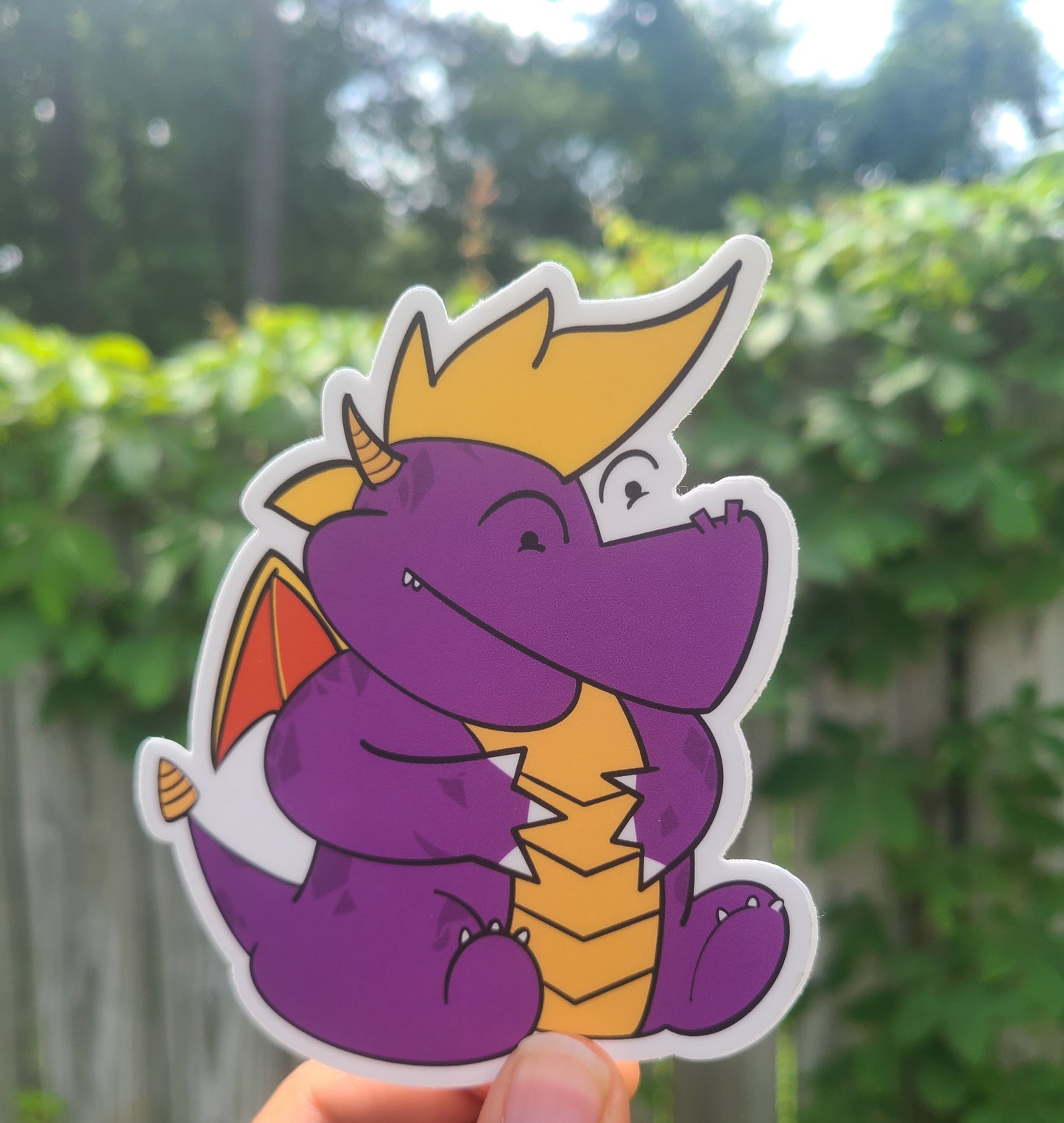 Chunky Purple Dragon Video Game Sticker